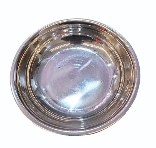 Stainless Steel Pudding Plate - A Grade Stainless Steel, Standard Size, Silver | Rust-Proof, Durable, Corrosion Resistant