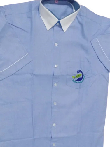 Summer School Uniform Shirt - Cotton, Custom Sizes, Multiple Colors | Breathable, Skin Friendly, Fade-Resistant, Wrinkle-Resistant