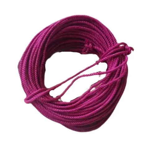 2 Ply Resham Rassi Lachi - Resham, 8mm Diameter, Ring Spun, Red | Braided Style, Packaging, Decorative Work, Craft, Garment Use, Gift Wrapping, General Binding