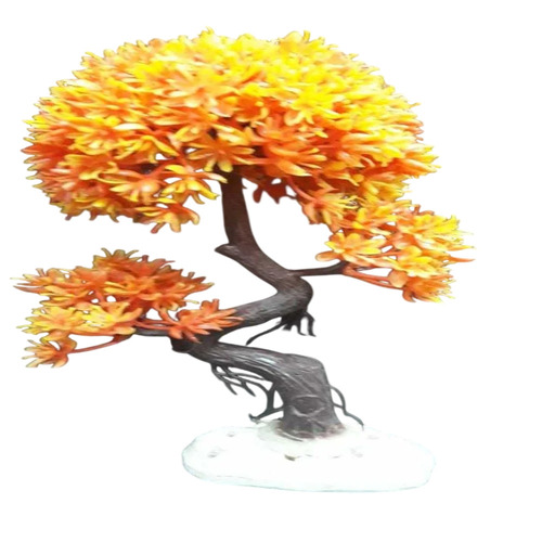 Aquarium Orange Colored Artificial Plants - Feature: Easy To Clean