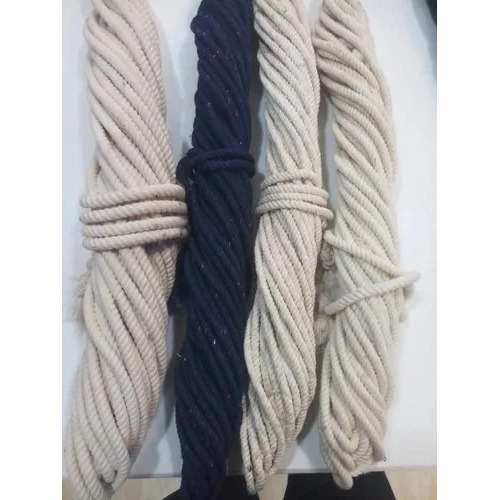 Denim White and Blue Rope - Denim Blend, White and Black, Braided | Crafting, Tying, Decorative Use