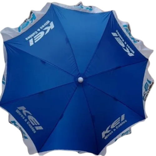 Foldable Promotional Umbrella - Polyester, Stainless Steel Frame, Blue | Metal Handle, Manual, 2 Fold