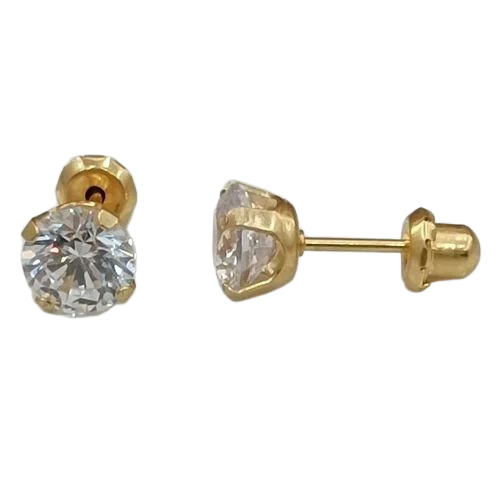 Gold Coated Stone Ear Stud