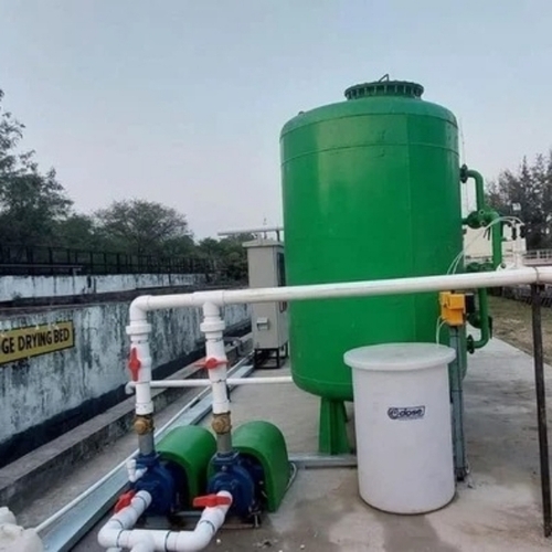 Green-Colored Industrial Water Treatment Plant