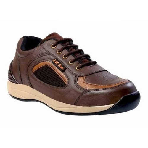 Jk Steel Toe Safety Shoes - Rubber, Brown | Comfortable Fit, Shock Absorption, Abrasion Resistant, Breathable