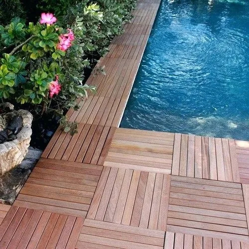 Outdoor Acacia Wood Deck Flooring Tiles