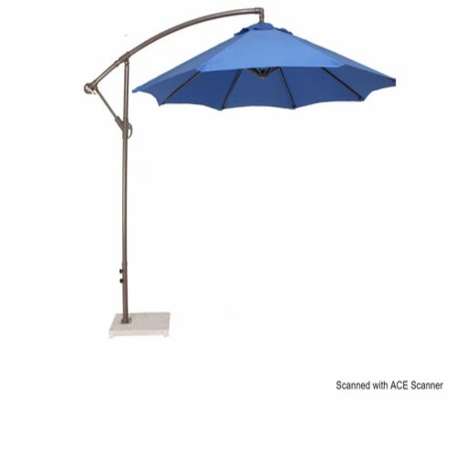 Polyester Blue Outdoor Umbrella - 8 Feet, Aluminum Alloy Handle | Foldable, Colorful Pattern, Durable