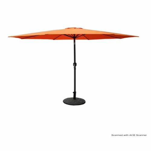 Polyester Outdoor Umbrella - 8 Feet, Orange | Foldable, Aluminum Alloy Handle, Colorful Pattern