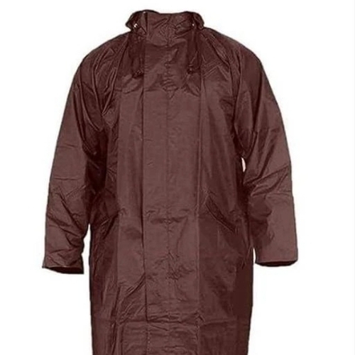 Waterproof Solid Raincoat - Plastic, XL to XS, Long Coat | Breathable Fabric, Hooded, Wind Resistant, Quick Drying
