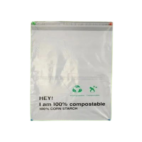 Biodegradable Mailer Bags - Cornstarch 1 Kg, Green, Printed Without Handle