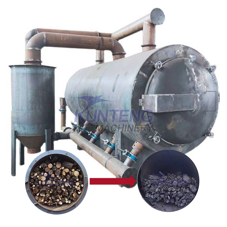 Industrial Branches Firewood Stick Coconut Shells Horizontal Carbonization Furnace - Capacity: 2000 Kg/Hr
