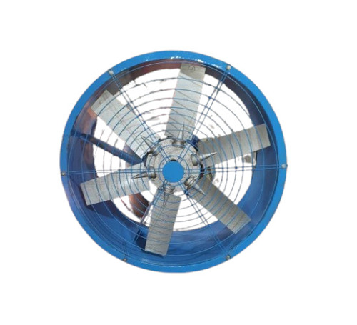 Metal Exhaust Fan - Aluminium Blades, Wall Mounted, 260-440v Electrical, Light Gray/red/blue