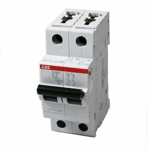 16 A Automatic Double Pole MCB - Plastic, White, Double Phase, 220V, 16A Power Rating, Shock Proof