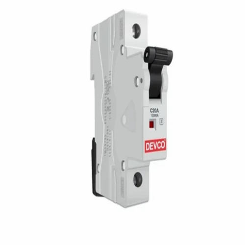 16 A Single Pole MCB - Plastic, White, 10 A 220V | Shock Proof, Electric Circuit Protection