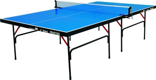 18mm Pre Laminated Particle Board Table Tennis Table - 2740x1525x760mm, Blue, With Rollers | 110 Kg Weight, Heavy Steel Frame