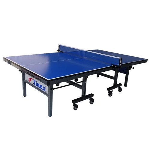 25 Mm Pre Laminated Particle Board Table Tennis Table Strider - 274x152x76 Cm, Blue | Double Locking System, With Rollers, TTFI Approved