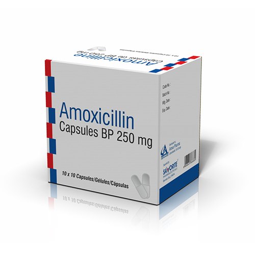 Amoxicillin Capsule BP 250mg - Broad Spectrum Antibiotic, Fast Acting, Doctor Prescribed Use
