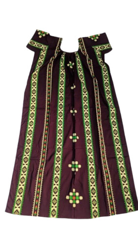 Brown Printed Cotton Nightgown