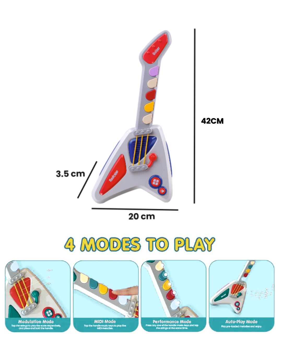 Cellus Tech India Kids Musical Guitar Toy - Age Group: 1+