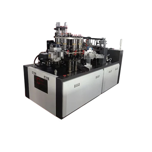 CNV 1500 Fully Automatic High Speed Paper Cup Making Machine - Mild Steel, Grey, 4 kW, PLC Control | 150 Pcs/Min, Three Phase