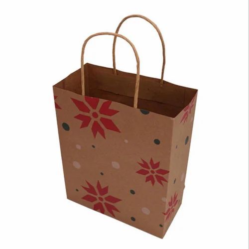 Eco Friendly Paper Shopping Bag - Kraft Paper, Standard Size, Brown | Moisture Proof, Rope Handle, Open Closure