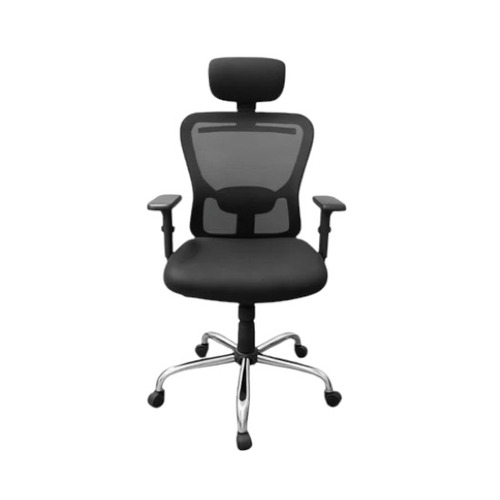 High Back Executive Ergonomic Chair - Breathable Mesh, Black, No Assembly Required, Polished Finish, Durable Skin Friendly