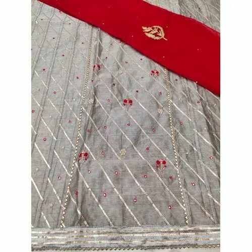 Ladies Designer Gota Patti Cotton Suits - 3m Length, Multicolor | Breathable, Anti UV, Quick Dry, Comfortable Fit