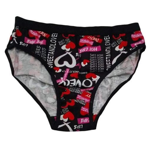Ladies Heart Printed Cotton Panty