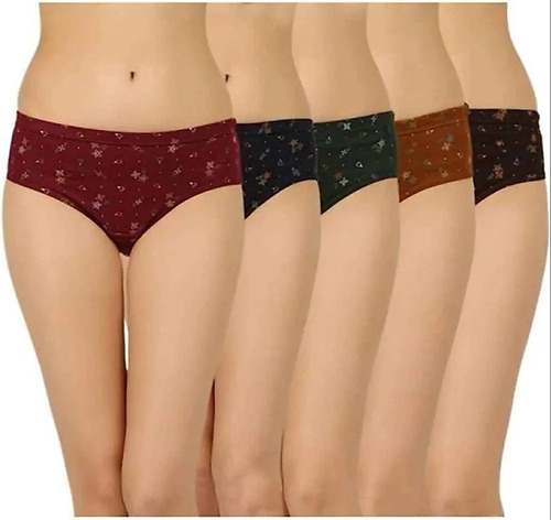 Ladies Printed Cotton Panty - Cotton, Multiple Colors | Soft, Breathable, Elastic Waistband, Easy Wash