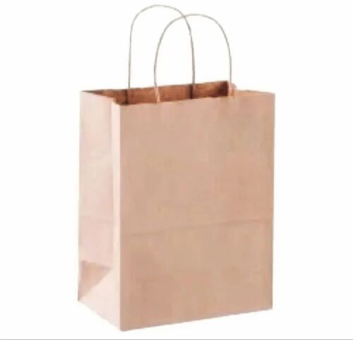 Paper Carry Bags - Kraft Paper, Standard Size, Brown | Moisture Proof, Rope Handle, Eco Friendly, Open Closure