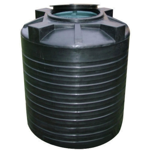 Plastic Water Tank - Industrial Grade, 500 Ltr, Black, Leak Resistant | Cylindrical, Floor Mount, Easy to Clean