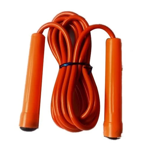 Pvc Skipping Rope - Plastic Handle, 102 Cm, Orange | Round Shape, Multicolour, For Skipping