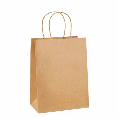 Rectangular Brown Paper Carry Bag