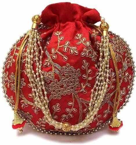 Red Color Designer Potli Bags