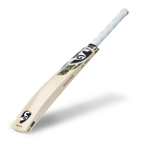 Sg Savage Strike English Willow Cricket Bat - Grade 1 Natural Wood, Light Weight | Standard Handle, For All Skill Levels