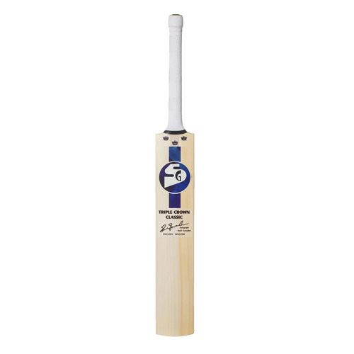 Sg Triple Crown Classic English Willow Cricket Bat - Grade 1 Willow, Natural Color, Standard Handle, Light Weight | Wood, Adult Use, Intermediate Beginner