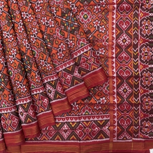 Silk Saree - Art Silk White and Red Banarasi Style | Smooth Texture Elegant Design Fine Embroidery