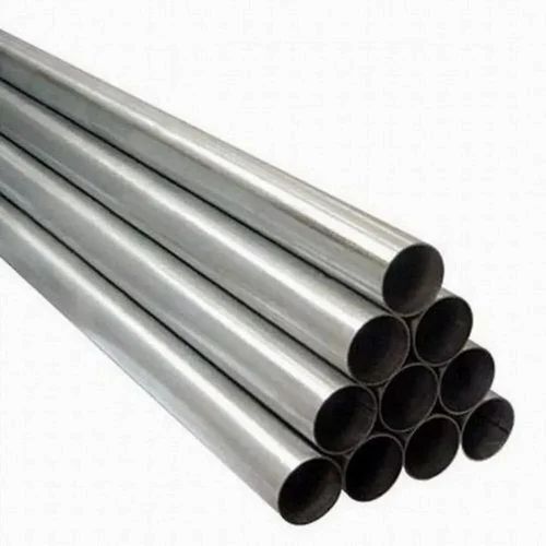 Silver Color Stainless Steel Round Pipe - A Grade Stainless Steel, Silver, Rust Proof | Durable, Corrosion Resistant, Long Lasting