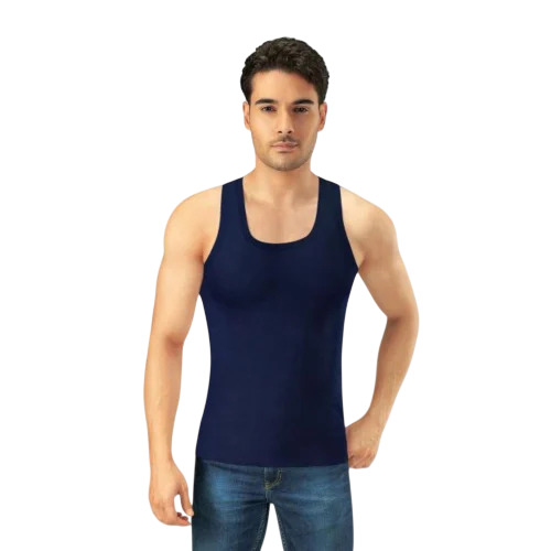 Sleeveless Assorted Men Vest - Cotton, Royal Blue, Round Neck, Pack of 5 | Skin Friendly, Modern Style