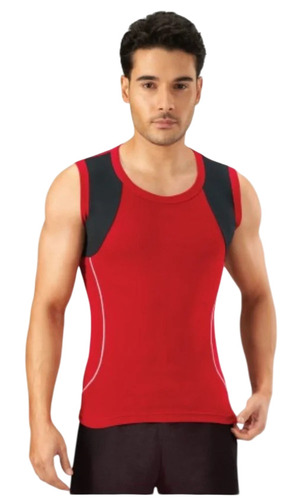 Sleeveless Red Mens Vest
