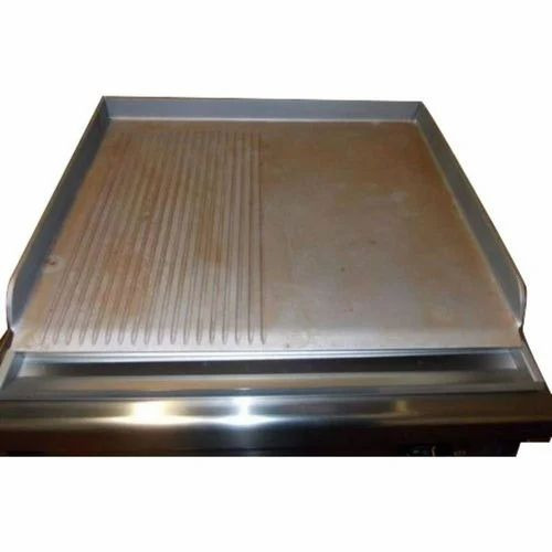 Stainless Steel Griddle Plate - SS 304, 2 Ft Polished Rectangle, 6 Kg Weight | Good Quality, Home Use
