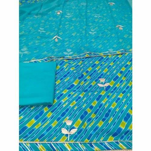 Womens Designer Cotton Unstitched Suit