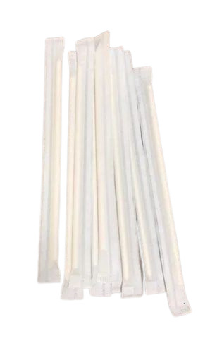 10 Inch White Paper Straw