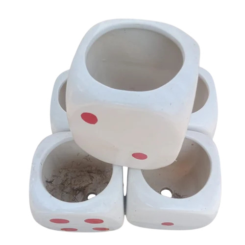 Ceramic Dice Planter Pots
