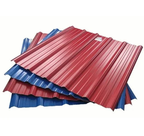 Industrial Curved Shape Corrugated Roofing Sheets - Galvanized Iron 8ftx2ft Color Coated Polished Rust Resistant Waterproof Wavy Design