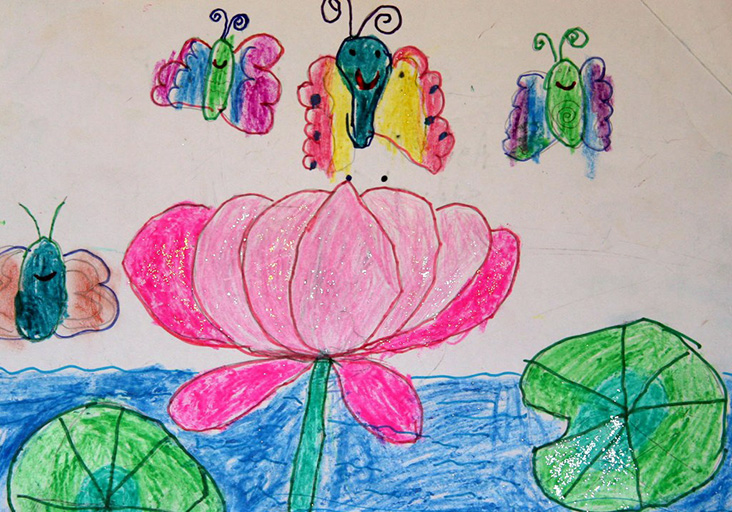 Lotus Hand Painting (Lotus-The National Flower Painting 2015 A 258) - Color: Multiple