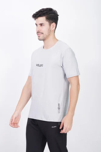 Men Dri Fit White Round Neck Medium 140 GSM T Shirt - Breathable, Anti-Shrink, Regular Fit