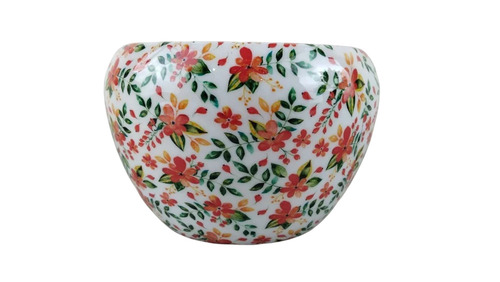 Metal Table Top Planters - Iron 5 Inch, Multicolor Painted | Round With Stand, Handmade