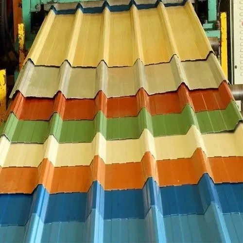 Ms Corrugated Roofing Sheets - Mild Steel 0.45mm 8x2 ft Grey, Galvanised Surface, Residential Roofing