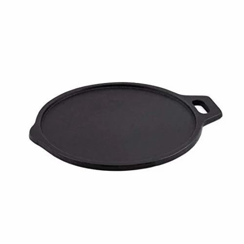 Black Cast Iron Cookware Pre-Seasoned Dosa Tawa